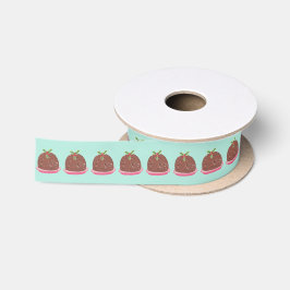 Ruban En Satin Joyeux Noël Moderne Pudding Illustration