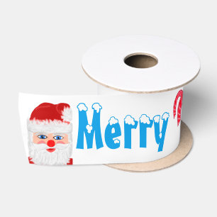 Ruban En Satin Joyeux Noël Père Noël Reindeer