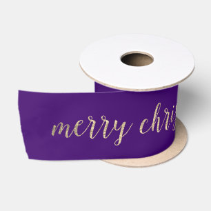 Ruban En Satin Joyeux Noël violet de Noël