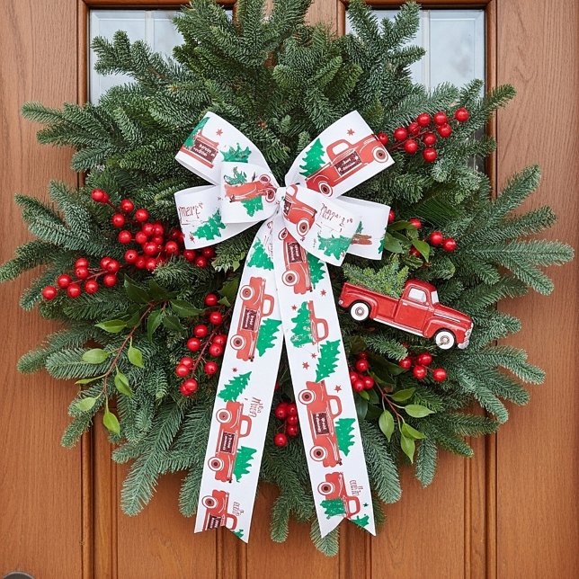 Ruban En Satin Joyeux ramassage de Noël et arbre (Créateur téléchargé)