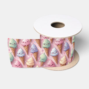 Ruban En Satin Kawaii Art Ice Cream Cones
