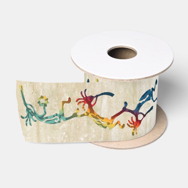 Ruban En Satin KOKOPELLI musicien acrobates + vos idées (Bobine)