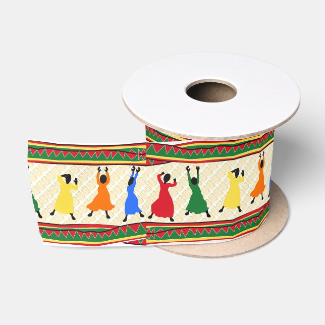 Ruban En Satin Kwanzaa Vacances afro-américaines (Bobine)
