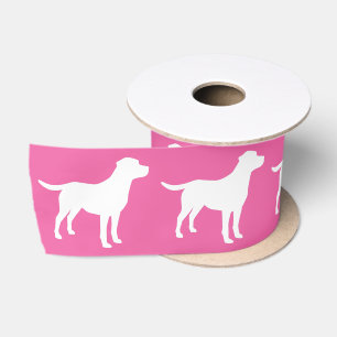 Ruban En Satin Labrador Chien Baby shower Girl Lab Rose