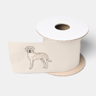 Ruban En Satin Labrador Retriever crème Chien Lab Cartoon Mignon