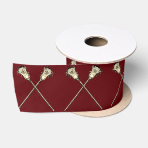 Ruban En Satin Lacrosse Sports Maroon
