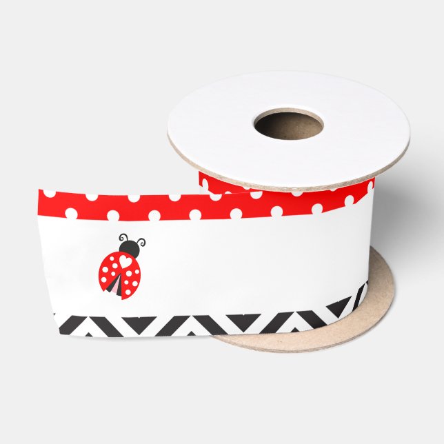 Ruban En Satin Ladybug Ladybird Birthday Party (Bobine)