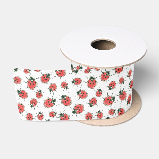 Ruban En Satin Ladybugs (Bobine)