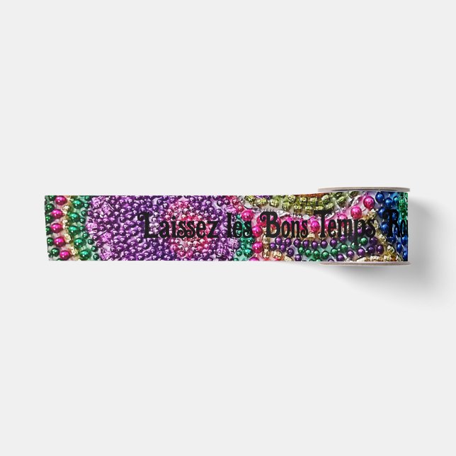 Ruban En Satin Laissez les Bons Temps Rouler Rainbow Ribbon (Devant)