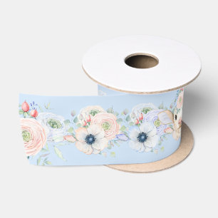 Ruban En Satin Lambe rose bleu Sexe Neutre Révélation