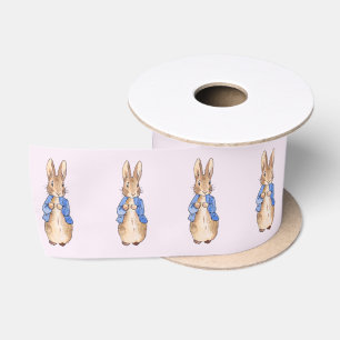 Ruban En Satin Lapin classique aux lapin bleu
