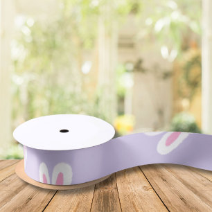 Ruban En Satin Lavande blanc Fluffy lapin