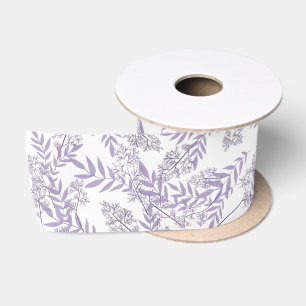 Ruban En Satin Lavande violet Mariage Vintage Botanique