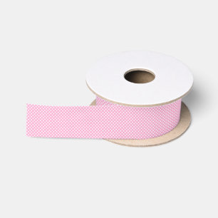 Ruban En Satin Lavender Pink Polkadot Design