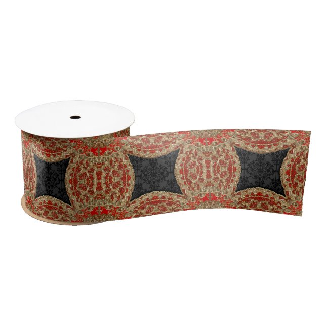 Ruban En Satin Le baroque d'écarlate de Kashmid (Bobine)