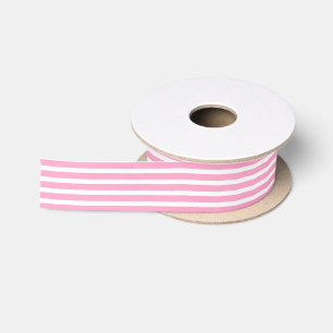 Ruban En Satin Le blanc rose barre l'enveloppe de cadeau