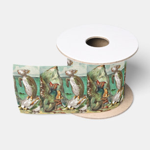 Ruban En Satin Le Gryphon Alice et Fausse tortue