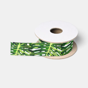 Ruban En Satin Les Feuilles de la Monstère tropicale - Nature ve
