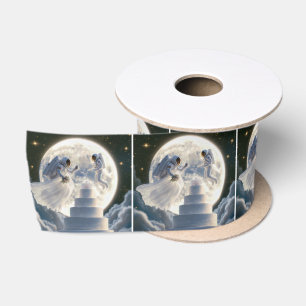 Ruban En Satin Les Nouveaux Mariés De L'Astronaut Au Lune