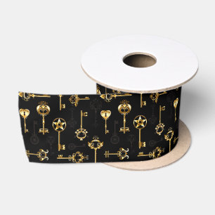 Ruban En Satin Les Patters de Seamless avec Golden Keys