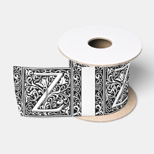 Ruban En Satin Lettre Z Monogramme médiéval Art Nouveau