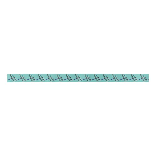 Ruban En Satin Libellule d'art d'insecte belle (Devant)