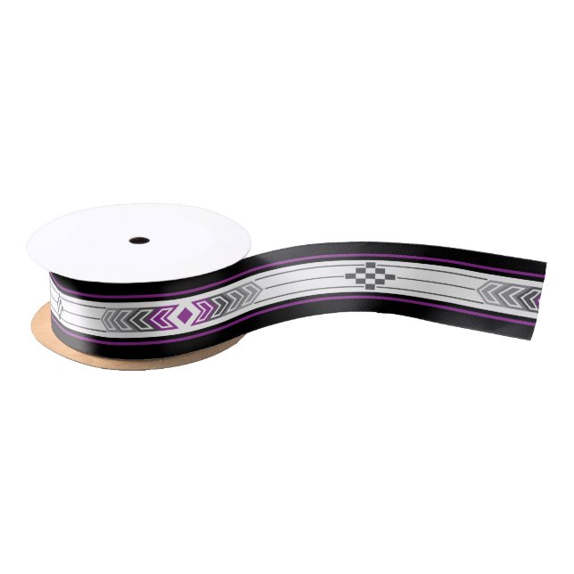 Ruban En Satin Lieux sacrés (violet) (Bobine)
