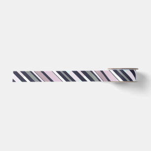 Ruban En Satin Lila Gris Rose Pâle Élégant à Motif Rayé