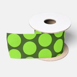 Ruban En Satin Lime Green Pois Olive Green Cute Ribbon