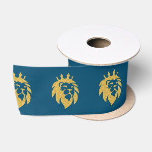 Ruban En Satin Lion Avec Couronne - Style Or 1