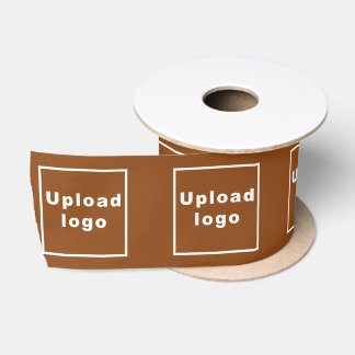 Ruban En Satin Logo de l'entreprise sur le ruban Brown