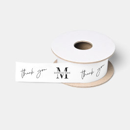 Ruban En Satin Logo de marque minimaliste pour monogramme d'entre