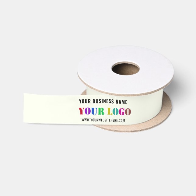 Ruban En Satin Logo d'entreprise et Modèle de ruban promotionnel (Bobine)