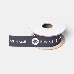 Ruban En Satin Logo d'entreprise ou icône + nom marque de l'entre