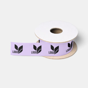 Ruban En Satin Logo d'entreprise personnalisé violet clair
