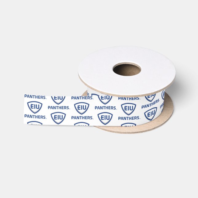 Ruban En Satin Logo Eastern Illinois Panthers Shield & Wordmark (Bobine)