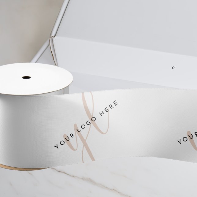 Ruban En Satin Logo imprimé personnalisé pour petites entreprises (Créateur téléchargé)