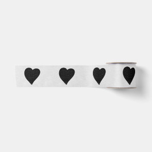 Ruban En Satin Love Heart Black Parties scintillant Valentine's S