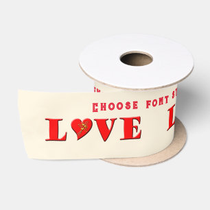 Ruban En Satin LOVE Letters ( L ♥ VE) Saint-Valentin