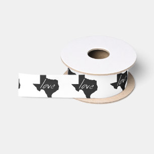 Ruban En Satin Love Texas Map Formé Texan Lone Star Chalkboard