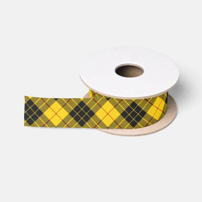Ruban En Satin MacLeod Tartan Plaid Big Motif Plaid (Bobine)