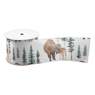 Ruban En Satin Mama Baby Bison