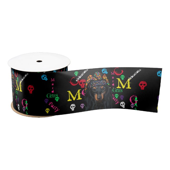Ruban En Satin Mardi GRAS (Bobine)