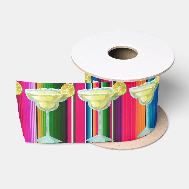 Ruban En Satin Margarita Couverture mexicaine Fiesta Stripes Sera (Bobine)