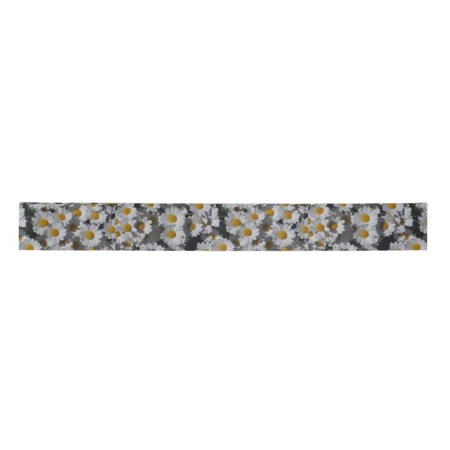 Ruban En Satin Marguerite blanche (Devant)
