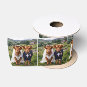 Ruban En Satin Mariage Écossais Vaches des Highlands