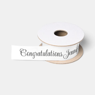 Ruban En Satin Mariage Félicitations Script Nom personnalisé