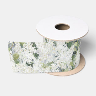 Ruban En Satin Mariage Fleurs Crème Blanche Élégant