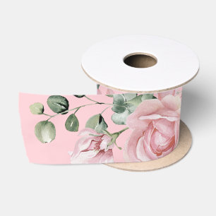 Ruban En Satin Mariage Rose Rose Pâle Élégante 