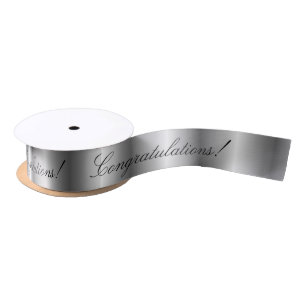 Ruban En Satin Mariage satin argenté